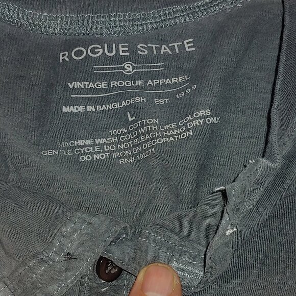 Rogue State Vintage - Button Up Long Sleeve Shirt - Lge (weathered look) - Picture 2 of 9